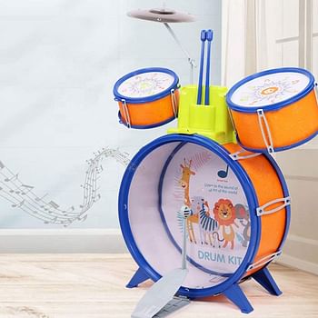 Kids Drum Kit，Toddler Jazz Drum Orange