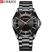 CURREN 8429 Stainless Steel Analog Watch For Men - Black