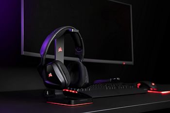 Corsair Void Elite RGB USB Gaming Headset (7.1 Surround Sound, iCUE RGB lighting, microfiber and memory foam ear pads, for PC, Xbox One, PS4, Switch and mobile devices) carbon