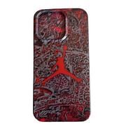Jordan Silicon Phone Case For iPhone 14 Pro black, red