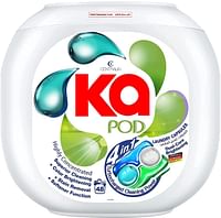 KA 4 in 1 PODS, 99.9% Anti-Bacterial Laundry Detergent, 48 Capsules, German Formulated Laundry Pods, Washing Liquid Capsules, Original Scent