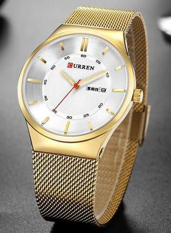 CURREN Men's Water Resistant Analog Watch 8311 - 47 mm - Gold