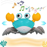 UKR-Crawling Crab Toy with Music and LED Light-Blue