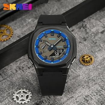 SKMEI Men Electronic Watch  Duplex Watch 50 meter Waterproof Multifunctional Wristwatch Fashion Business Style For Men 2091.