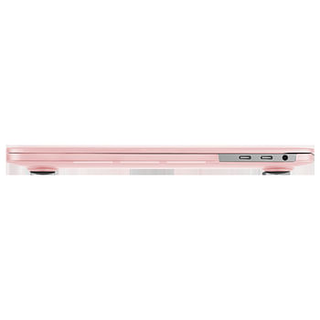 Case-mate Snap-On Apple Macbook Pro 13" 2020 Case - Transparent Hardshell cover Impact & Scratch Protection, See-Through Apple Logo w/ Keyboard Cover (US & UK Layout) - Light Pink