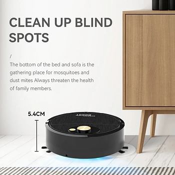 Smart Mini Sweeping Robot, USB Charging Vacuum Cleaner, Sweeping and Mopping Machine, Office Home Appliances, 3 in 1 random color