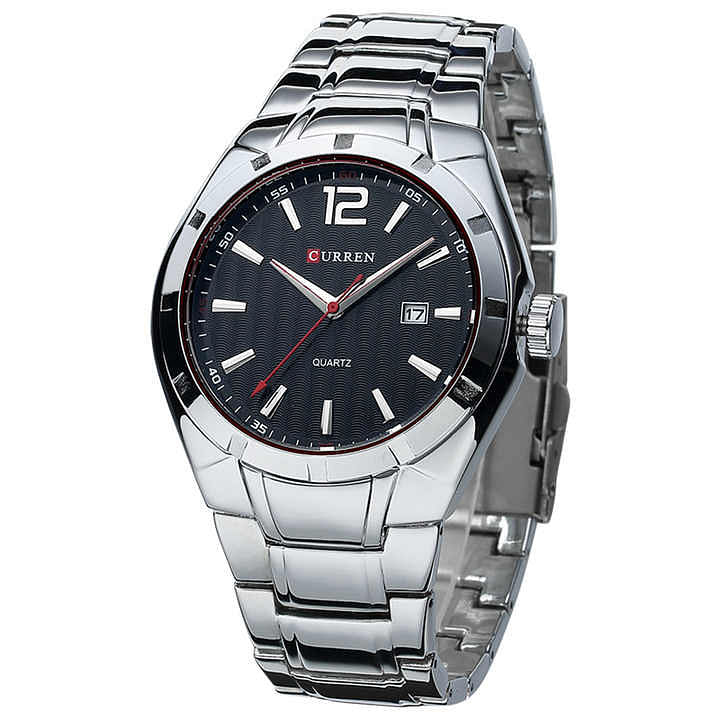 CURREN 8103 Original Brand Stainless Steel Band Wrist Watch For Men