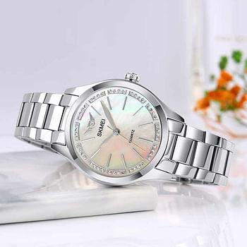 SKMEI 1964 Elegant Girls Quartz Watches Luxury Full Steel Women Wristwatch 30M Waterproof