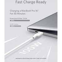 Anker Powerline III Flow USB-C To USB-C Cable 1.8m (AN.A8552H21.WT) Cloud White