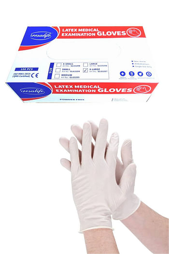 Powder Free Latex Disposable Gloves 100 Pcs.