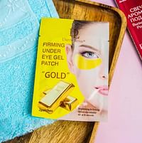 Gold Under Eye Gel 2 Patches, Brightening & Firming Reduce Eye Wrinkle Moist & Smooth