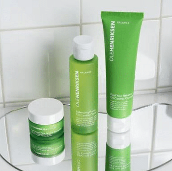 OLE HENRISKESEN Balance It All Oil Control Pore-refining Set: Cleanser 60ml + Toner 65ml + Moisturizer 15ml - 3pcs