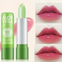 2 Pcs Aloe Vera Lip Balm Lipstick - Lip Moisturizing Hydrating and Repairing Tinted Lip Care Gloss