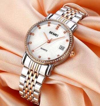 SKMEI 1830 Stainless Steel Band Zinc Alloy Dial Watches For Women .