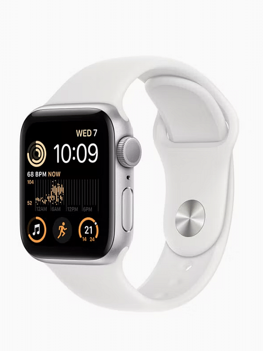 Apple Watch SE 40mm GPS Silver Aluminum Case with White Sport Band  