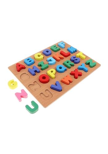27 Pieces Wooden Alphabet ABC Board Toy for Toddlers, Learning Puzzle, Early Education Activity