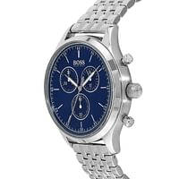 Hugo Boss Men’s Chronograph Quartz Stainless Steel Blue Dial 44mm Watch 1513653