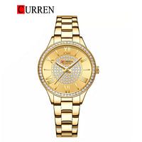 CURREN 9084 Original Brand Stainless Steel Band Wrist Watch For Women With Box