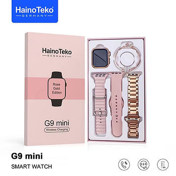 Haino Teko Germany Rose Gold Edition Ladies Smart Watch with Three Set Strap and Stylish Bracelet Combo