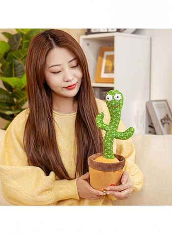 Dancing Singing Talking Cactus Plush Toy Batteries Required Premium Quality 32x12x12cm