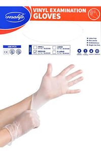 Powder Free Vinyl Disposable Clear Gloves Large 100 Pcs
