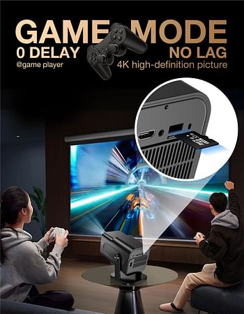 HCS350 pro Retro video game consoles Android12.0 TV OS A53 system WIFI Portable Intelligent Projector 720p Home Projector