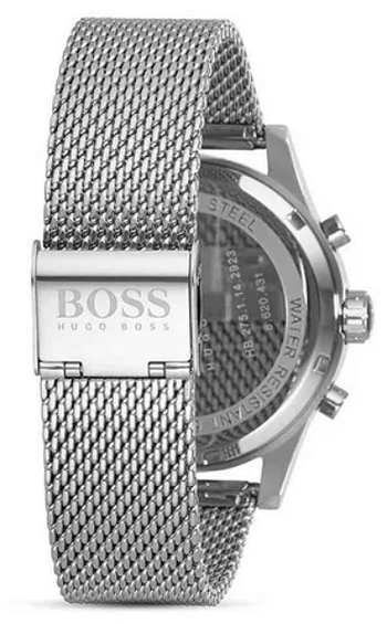 Hugo Boss Watch For Men - Analog Stainless Steel Strap, 1513441 Silver/41 mm