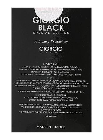 Giorgio Black Special EditionDITION (M) EDP 100ML