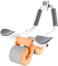 Automatic Rebound Ab Abdominal Exercise Roller Wheel, with Elbow Support and Timer