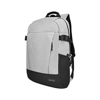 Promate Laptop Backpack, Premium Comfortable 15.6” Laptop Backpack with Secure Zippers, Side Pockets, Padded Straps and Lightweight Design for MacBook Pro, MacBook Air, iPad Air, Dell XPS 13, Birger.Grey