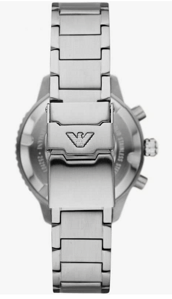 Emporio Armani Men Analogue Quartz Watch AR11500, Silver, bracelet