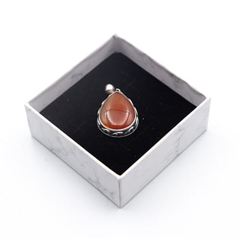 925 Sterling Silver Vintage Real Carnelian Quartz Crystal Pendant Handcrafted from Nepal 13.2 Grams