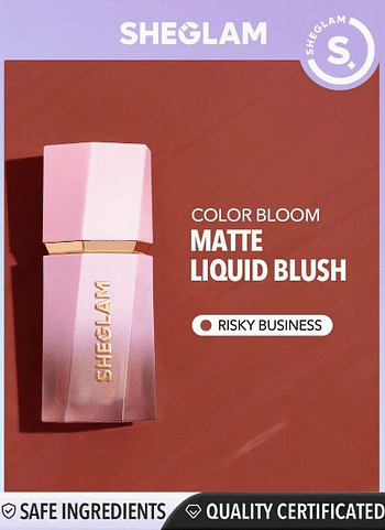 SHEGLAM COLOR BLOOM LIQUID BLUSH MATTE RIsky Business