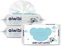 Aiwibi Soft Care Baby Wet Wipes (Fragrance free)-- Pack of 3 Pouches x 80Sheets, 240 Wipes