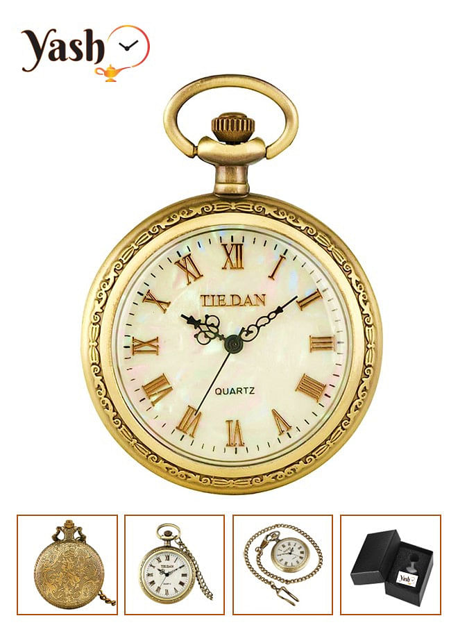 Yash Romanian Style Quartz Pocket Watches Collection Rom Tiedan GC