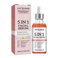 5 IN 1 Facial Serum with Hyaluronic Acid, Niacinamide, Collagen, Vitamin C & E - 30ml