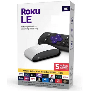 مشغل الوسائط Roku LE HD مع كابل HDMI عالي السرعة (3930S4)