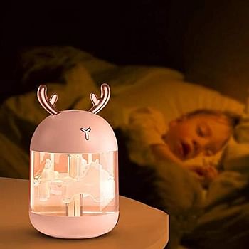 MLLZX 300ML Humidifier USB Aroma Diffuser Horse Humidificador LED Night Lights Home Air Purifier Mist Maker