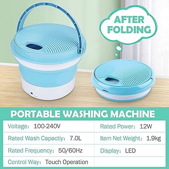 Portable Foldable Lightweight Convenient Mini Bucket Washing Machine for Baby Clothes Kitchen Portable Mini Folding Travelling Camping Cloth Washing Machine