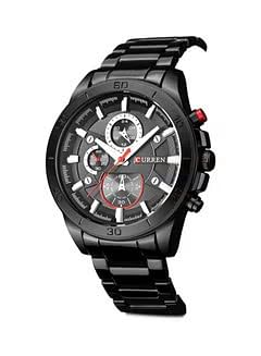 Men's Water Resistant Chronograph Watch 8275 - 49 mm - Black