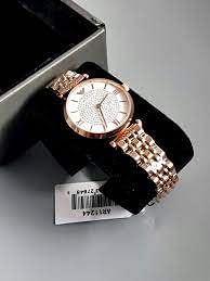 Emporio Armani AR11244 Women's Stainless Steel Two-Hand Dress Watch/Analog/Rose Glitz