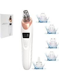 Newest Blackhead Remover Pore Vacuum, Facial Pore Cleaner-5 Suction Power,5 Probes, USB Rechargeable Blackhead Vacuum Kit Electric Acne Extractor Tool for Adult