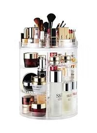 360 Degree Rotating Adjustable Cosmetic Organizer Clear