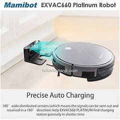 Mamibot Robot Vacuum Sweeping and Mopping 2in1 Vacuum Cleaner with 2800 Suction Power,370ML Water Tank, 3 Adjustable Suction Self-Charging for Pet Hair, Carpets and Hard Floors