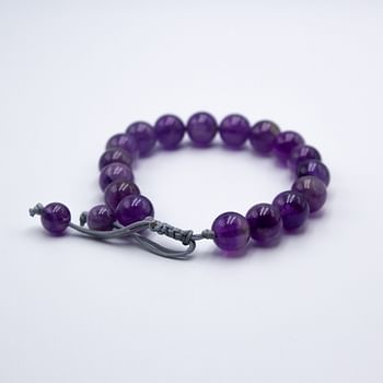 Natural  Crystals  Hand made Amethyst Bracelet Healing properties