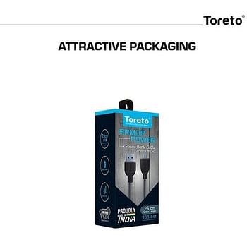 TORETO Armour-Power Charging Cable 25cm TOR-841