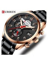 Curren 8352 Chronograph Watch Waterproof Men's New Gold Stainless Steel Luxury Military Watch for Men