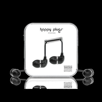 Happy Plugs - Deluxe In-Ear Headphones Black Marble