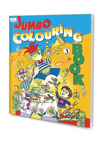 Pack of 3 We Happy Jumbo Coloring Books Educational and Fun Learning Activities for Kids with different Drawings