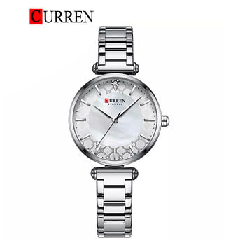 CURREN 9072 Original Brand Stainless Steel Band Wrist Watch For Women With  Box..